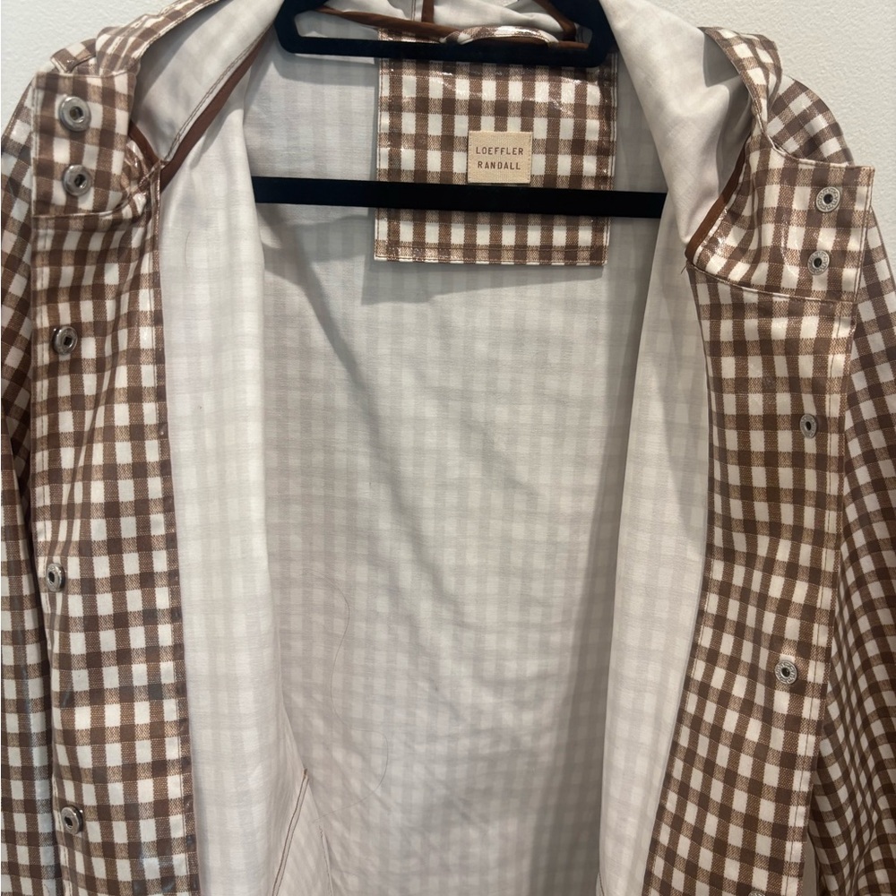 Loeffler Randall Gingham Rain Coat Large - Picture 5 of 10